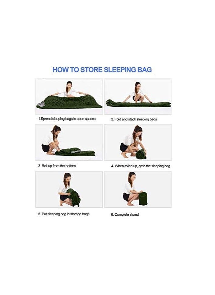 Cool Baby Style Sleeping Bag Lightweight Sleeping Bag Suitable for Kids Adults Cotton Hollow Fill 5-20 Degrees Suitable for Backpacking/Hiking/Nature Trekking/Camping/Mountaineering With Compression Sack  - Image 5