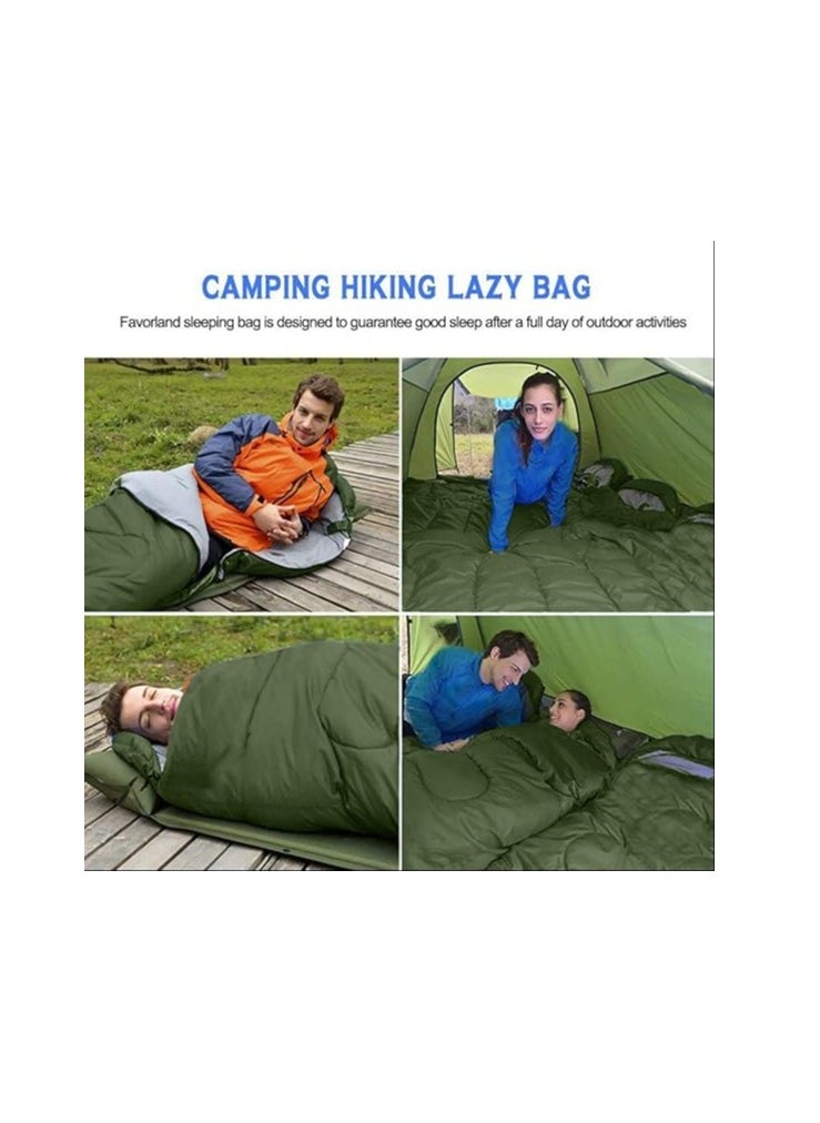 Cool Baby Style - Sleeping Bag Lightweight Sleeping Bag Suitable for Kids Adults Cotton Hollow Fill 5-20 Degrees Suitable for Backpacking/Hiking/Nature Trekking/Camping/Mountaineering With Compression Sack - Image 1