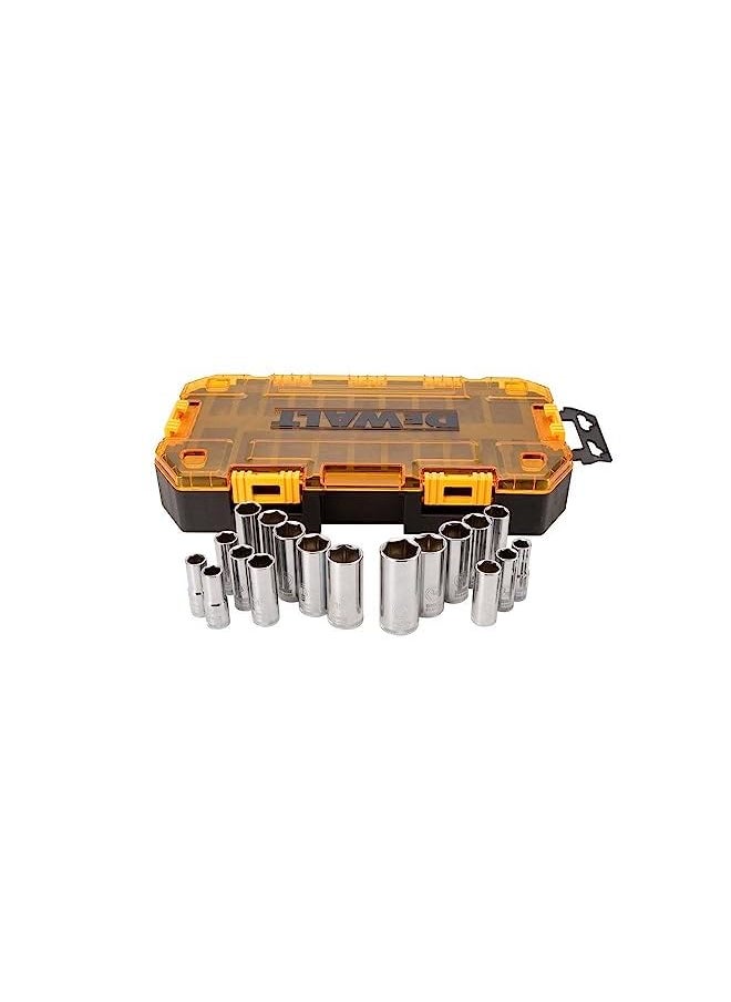 DEWALT Deep Socket Set 20 Piece 3/8 Inch Drive Metric/Sae Dwmt73812 One Size  - Image 2