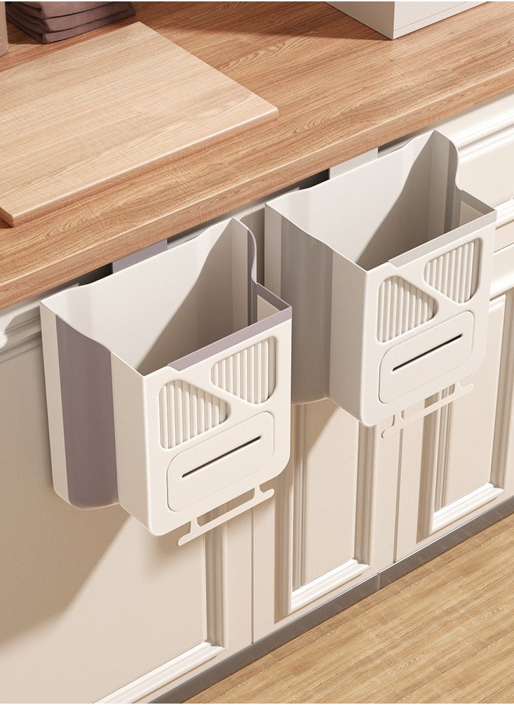 Generic Set of 2 Wall - Mounted Foldable Trash Bins, the New Favorite for Kitchen Organization  - Image 1