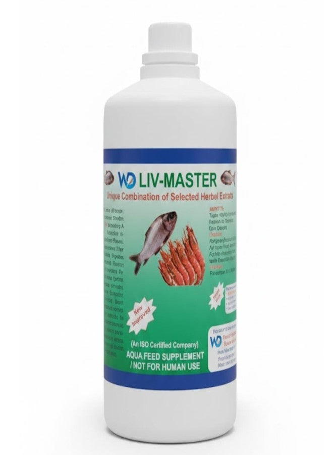 WD DE TOX LIV-Master مقوي الكبد للأسماك والروبيان - يعزز صحة الكبد، ويحسن الهضم والمناعة | مكمل غذائي لصحة الحيوانات الأليفة في أحواض تربية الأحياء المائية، وأنظمة التخثر الحيوي، وأنظمة إعادة تدوير المياه (1 لتر) - Image 1