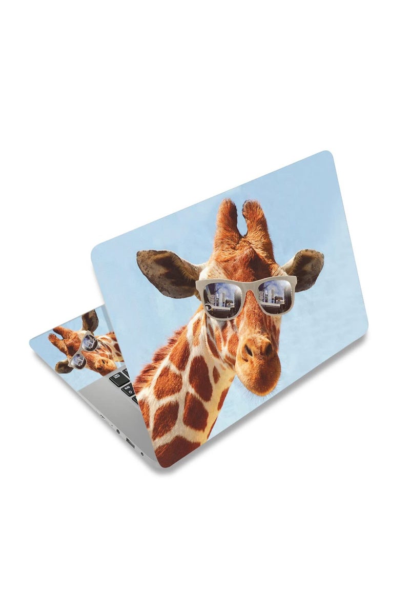 Newplenty Laptop Skin Sticker, 13.3 14 15 15.4 15.6 inch Laptop Skins, Universal Vinyl Decal, Dustproof Scratch Resistant Reusable Cover Protector with Free 2 Wrist Pads (Giraffe) - Image 1