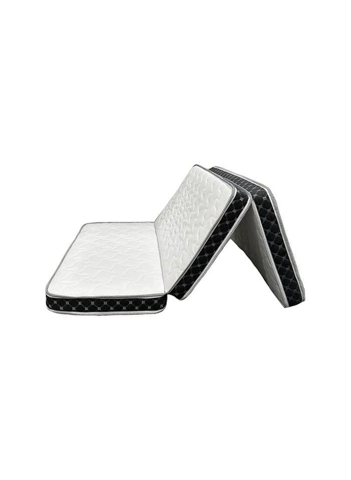 Comfy White Folding Medicated Portable Satin 180 X 90 X 7Cm Single Mattress With Black Border - Image 4