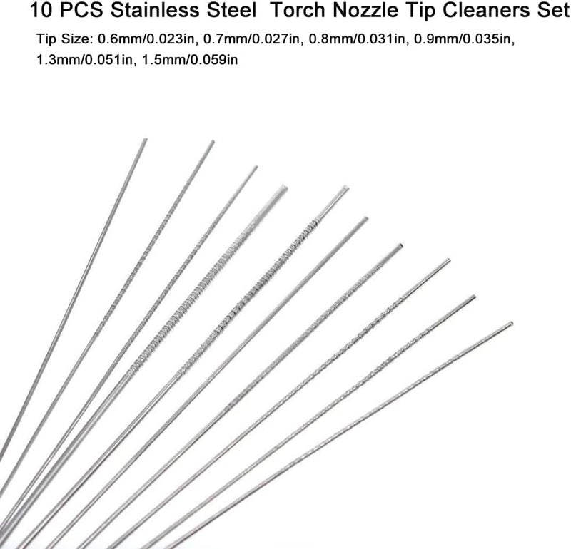 Set of 2 Torch Nozzle Tip Cleaner Set, Welding Tip Cleaner Stainless Steel File Torches Carb Carburetor for Engine Carburetors, Set A - Image 4