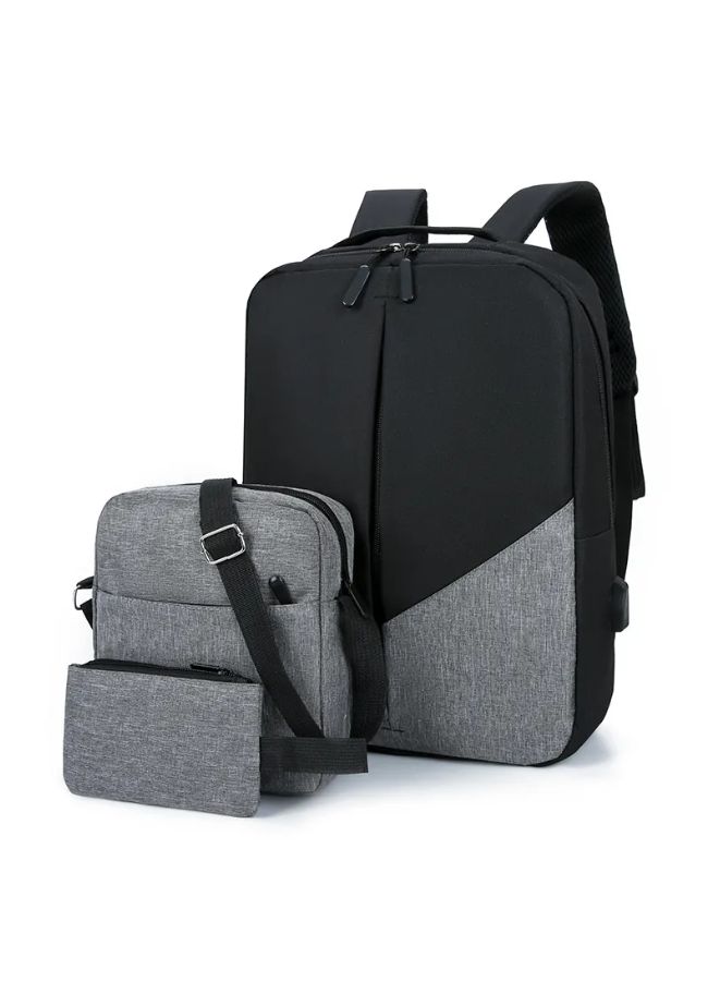 Stylish 15.6 Inch Laptop Backpack Set - Dimensions: 41cm x 30cm x 12cm - Trendy Fashion for College and School - 3-Piece Set for Women and Men - Image 1