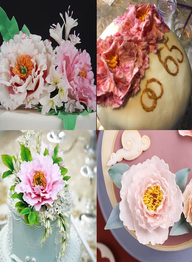 SK 5-Piece Peony Fondant Cutters Set Sugarcraft Modeling Tools Kit for Cake Decoration White - Image 5
