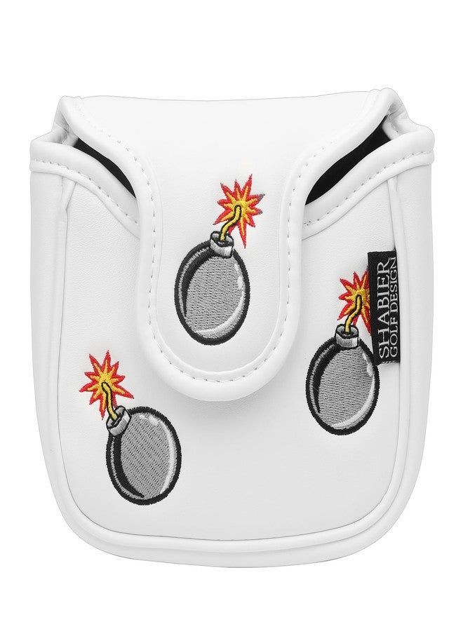 SHABIER White Golf Putter Cover with Tiger Shark Design Golf Large Mallet Headcover - Image 3