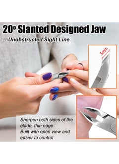 LePinko LePinko 4 Packs Upgraded Cuticle Trimmer kit, Sharp Dead Skin Clipper, Labor-saving Cuticula Remover for Fingernail Toenail, Manicure Pedicure Tool for Women Men, 5mm Jaw  - Image 4