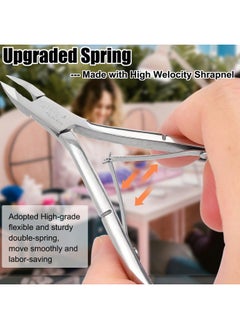 LePinko LePinko 4 Packs Upgraded Cuticle Trimmer kit, Sharp Dead Skin Clipper, Labor-saving Cuticula Remover for Fingernail Toenail, Manicure Pedicure Tool for Women Men, 5mm Jaw  - Image 5
