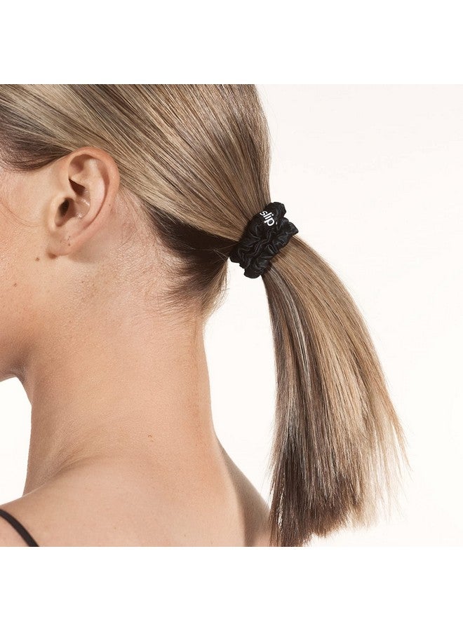 SLIP Silk Skinnie Scrunchies In Black Pink And Caramel 100% Pure 22 Momme Mulberry Silk Scrunchies For Women Hairfriendly + Luxurious Elastic Scrunchies Set (6 Scrunchies) - Image 4