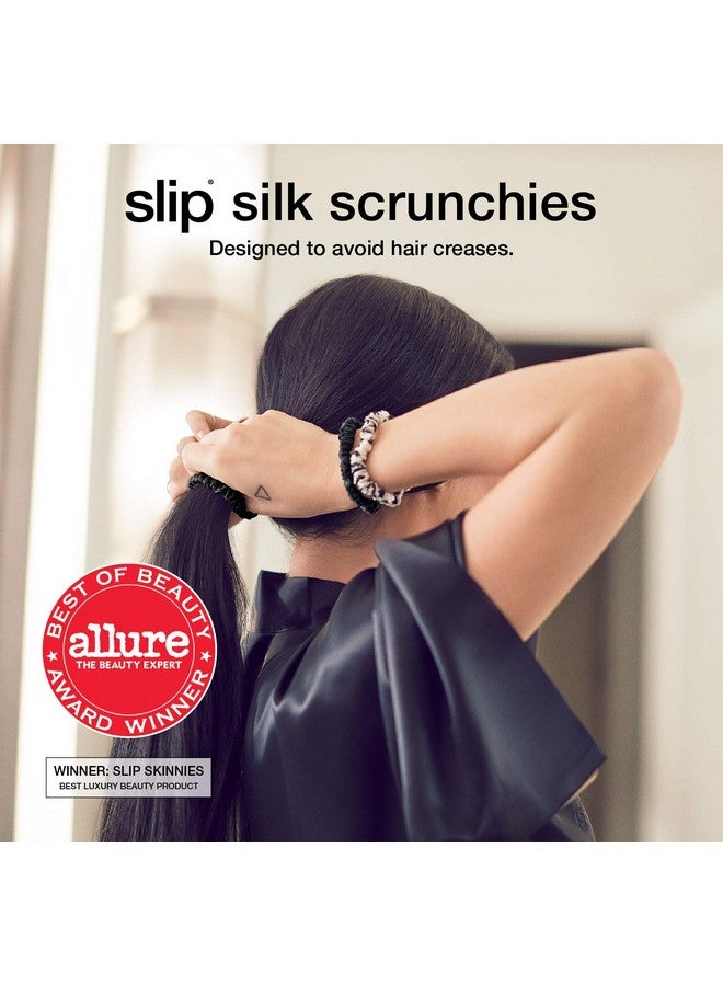SLIP Silk Skinnie Scrunchies In Black Pink And Caramel 100% Pure 22 Momme Mulberry Silk Scrunchies For Women Hairfriendly + Luxurious Elastic Scrunchies Set (6 Scrunchies) - Image 5