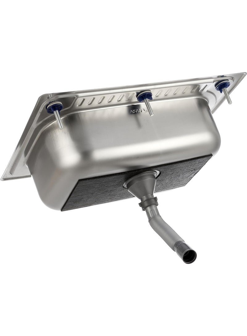 Shams 80-50 cm kitchen sink including drain and cup washer - Image 2