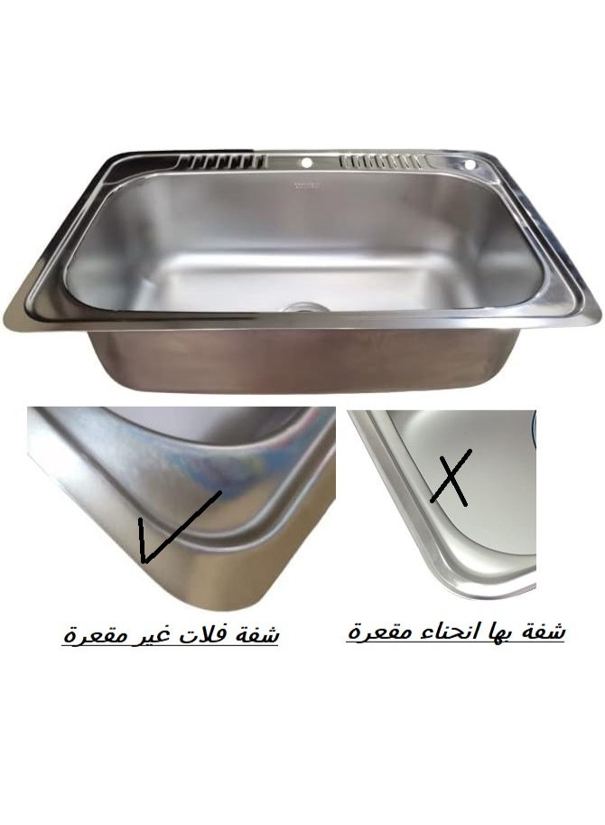 Shams 80-50 cm kitchen sink including drain and cup washer - Image 3