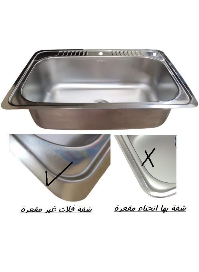 Shams 80-50 cm kitchen sink including drain and cup washer - Image 3