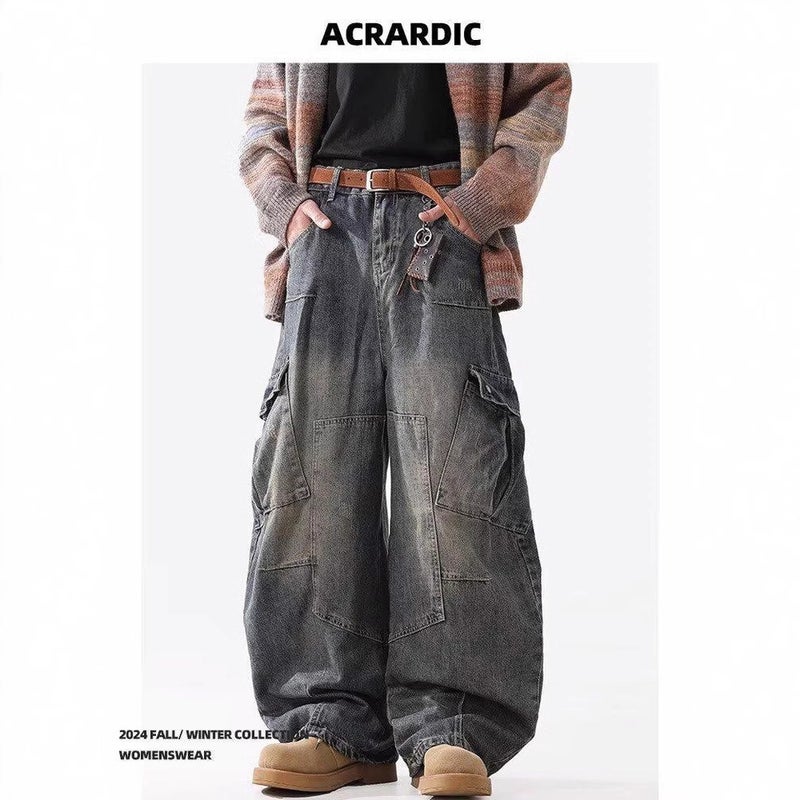 Unisex Classic Denim Jeans Loose Fit Daily Outdoor Wear - Image 2