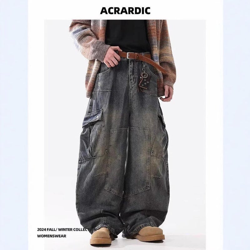 Unisex Classic Denim Jeans Loose Fit Daily Outdoor Wear - Image 5