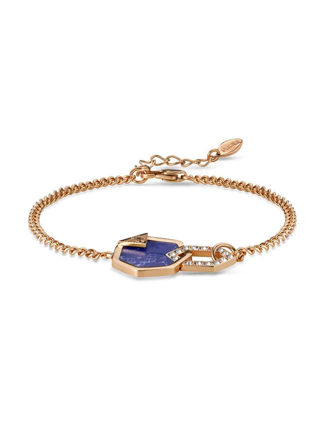 بوليس Geo Rose Gold Stainless Steel Chain Bracelet for Women