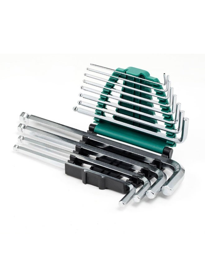 SATA GL09106 12-Piece SAE Long Ball Point Hex Key Set - Image 4