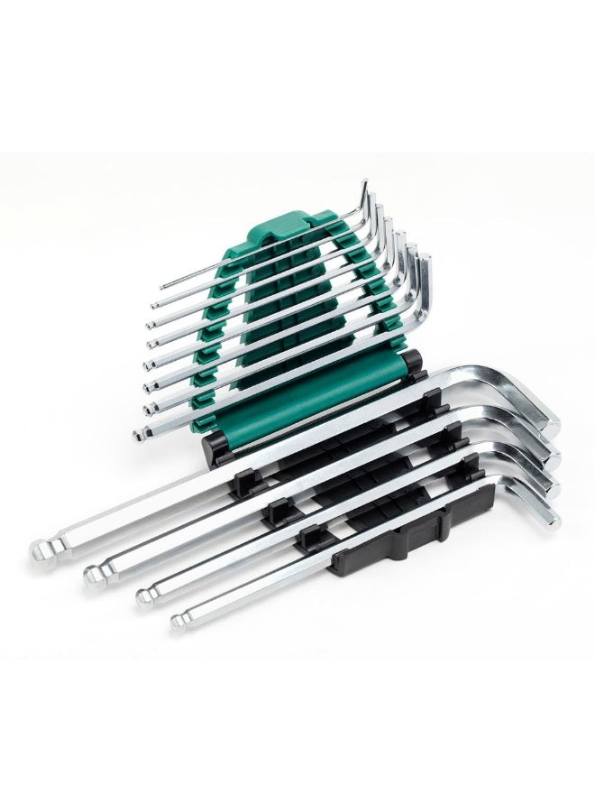 SATA GL09106 12-Piece SAE Long Ball Point Hex Key Set - Image 3