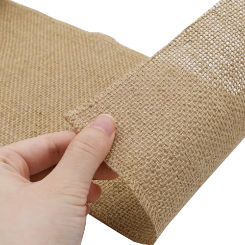 LaRibbons 6 Inch Burlap Wide Fabric Craft Ribbon，10 Yard, Natural Brown Ribbon for Bow Crafting,Wreath-Making, Tree Decoration - Image 2