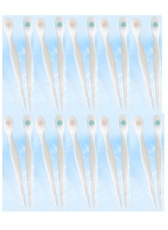 20 Pcs Disposable Toothbrushes with Toothpaste and Pick for Work or Travel, Mini Travel Toothbrushes, Mixed Flavor
