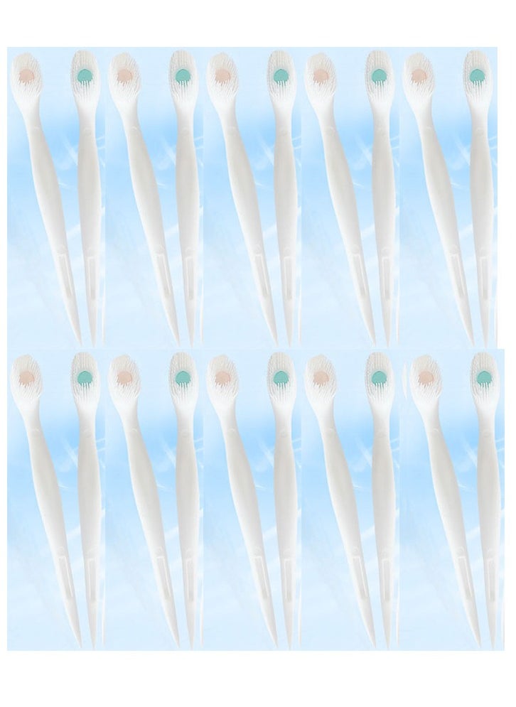 Generic - 20 Pcs Disposable Toothbrushes with Toothpaste and Pick for Work or Travel, Mini Travel Toothbrushes, Mixed Flavor - Image 1