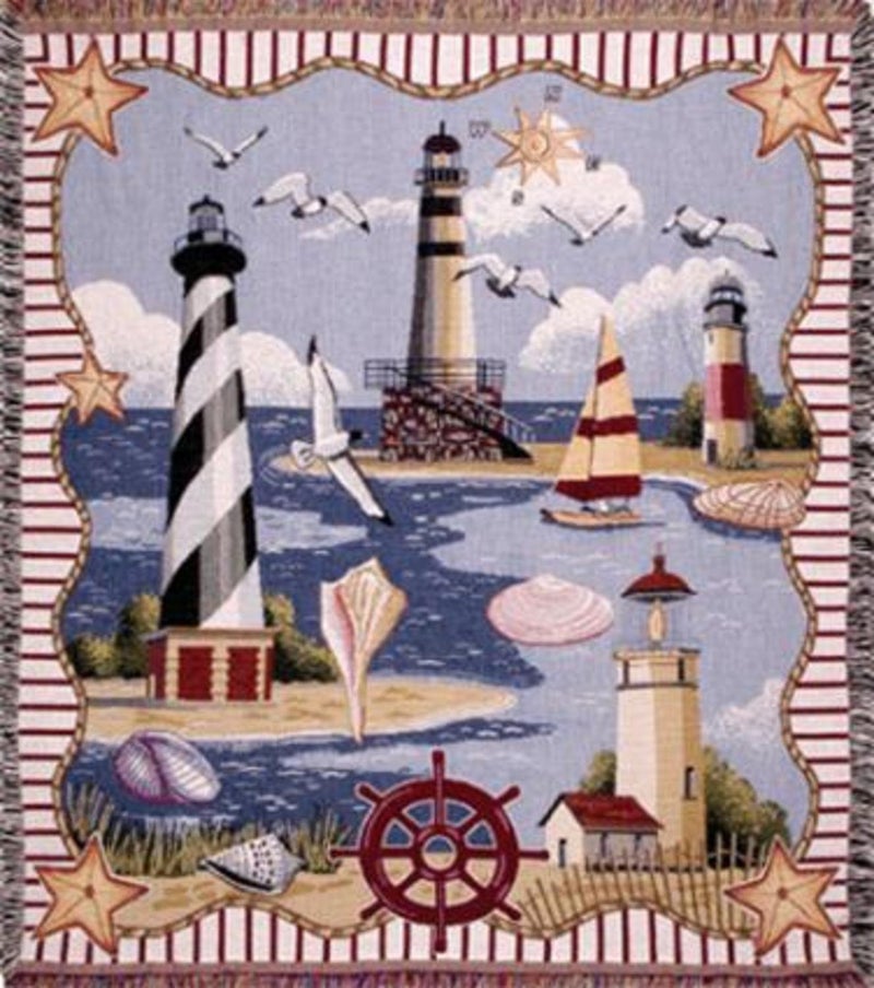 Simply Home Coastal Memories Tapestry Throw Blanket 50x60 - Image 5
