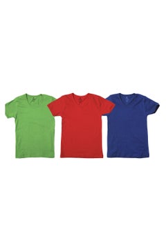 Undershirts set for Boys - 3 pieces-Color and Print May Vary