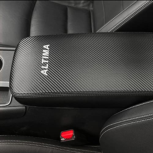 XITER Car Armrest Cover Saver, 1 Pc Center Console Leather Pad Fit for Nissan Altima 2013-2018, Central Console Armrest Box Protector Interior Accessories (Carbon fiber) - Image 1