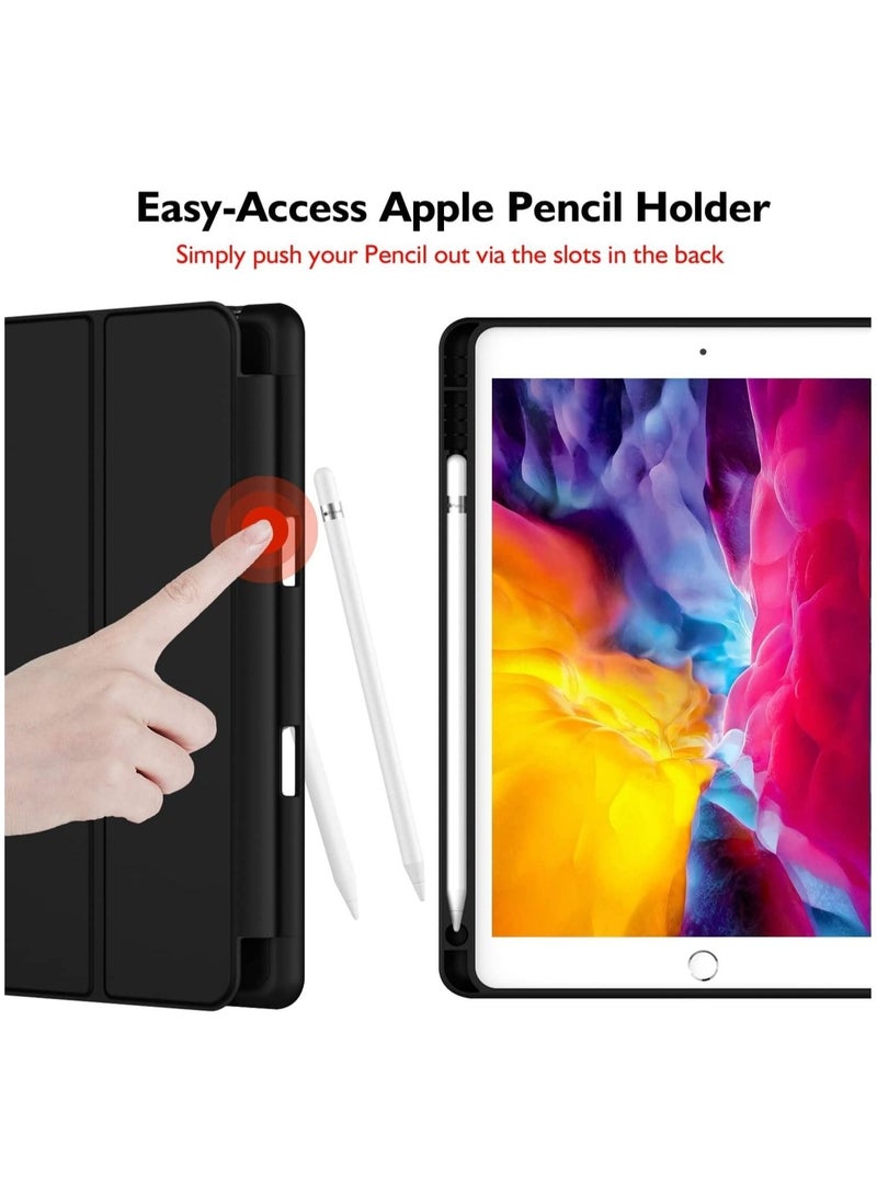 Generic Smart Case for Samsung Galaxy Tab a7 Case 10.4 Inch 2022 2020 (SM-T509 T500 T503 T505 T507) with Pencil Holder, Soft TPU Smart Stand Back Cover Auto Wake/Sleep Feature - Black  - Image 2