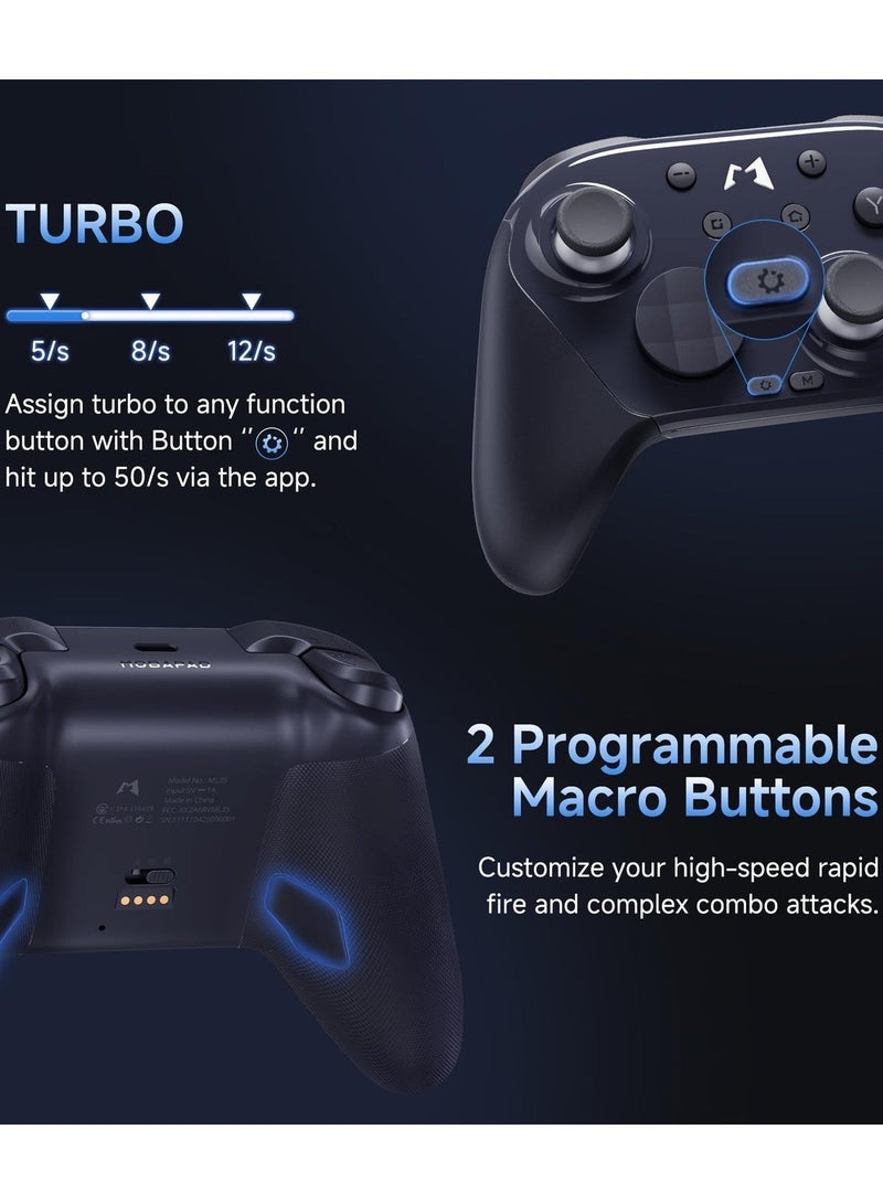 MOBAPAD Chitu2 HD Wireless Pro Controller for Nintendo Switch 2/1 Lite/OLED, Gamepad with TMR Glide Joysticks [ZERO Drift], HD Rumble, NFC, Mechanical Buttons, Turbo, Programming, 6 Axis Gyro - Image 5