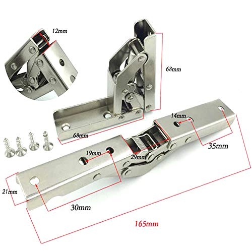 YIDELAI 90 Degree Folding Door/Shelf Hinge Hidden Bracket Table Holder Furniture Parts (4pc) - Image 4