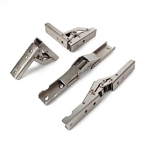 YIDELAI 90 Degree Folding Door/Shelf Hinge Hidden Bracket Table Holder Furniture Parts (4pc) - Image 3