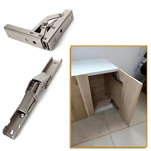 YIDELAI 90 Degree Folding Door/Shelf Hinge Hidden Bracket Table Holder Furniture Parts (4pc) - Image 5