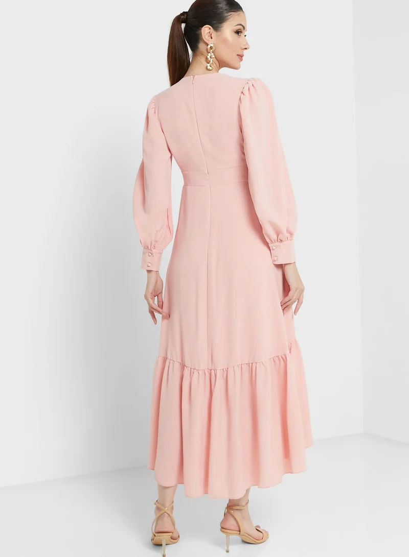 ELLA Puff Sleeve Flare Dress