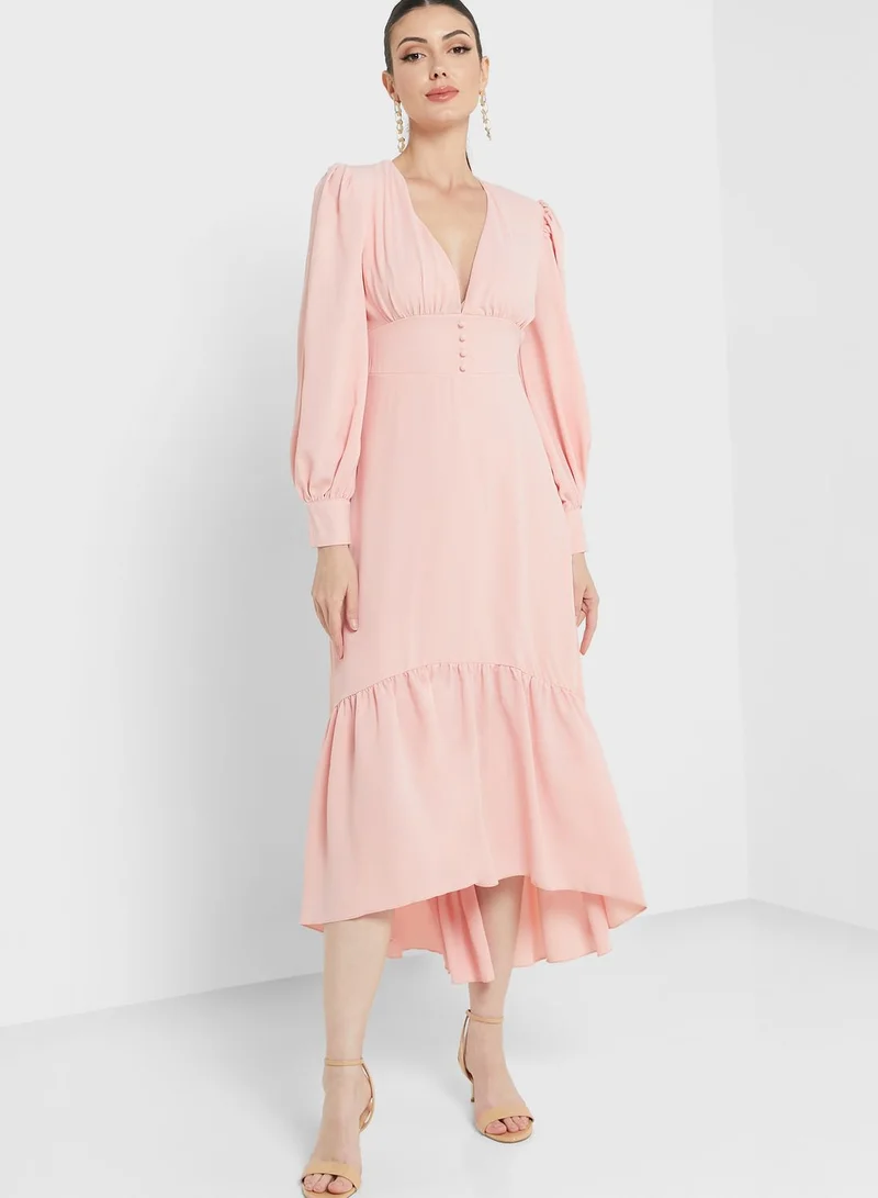 ELLA Puff Sleeve Flare Dress