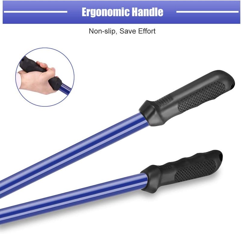 كلاراكو قاطع براغي مقاس 35 بوصة، قاطع براغي فولاذي شديد التحمل، أداة قطع أسلاك بقفل سلسلة مع قبضة مطاطية ناعمة وشفرة من الفولاذ المقاوم للصدأ لقطع مسامير السلسلة ومسامير القضبان الملولبة - Image 3