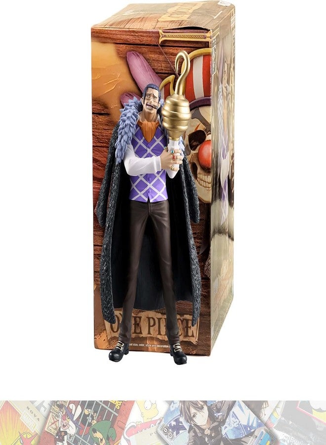 BANDAI SPIRITS Crocodile: 17cm DXF The Grandline Men Statue Figurine Bundled with 1 A.C.G. Compatible Theme Trading Card (28589)