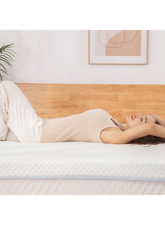 MLILY 4 Inch Gel Memory Foam Mattress Topper Twin XL Size, Cooling Bed Topper for Pressure Relief with Removable Breathable Soft Cover, CertiPUR-US Certified - Image 2