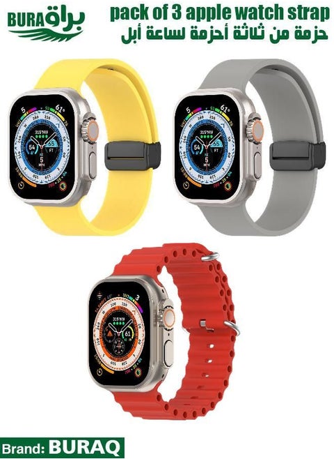 Apple Watch Band Strap For Apple Watch Ultra 2/Ultra 49mm, Series 10 46mm, 9/8/7 45mm, SE2/SE/6/5/4 44mm, 3/2/1 42mm