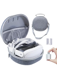 Excefore Hard Carrying Case Compatible with Meta Quest 3, Protect Gaming Headset and Controllers Accessories, for Travel and Home Storage, Not Fit for Official Elite Strap, Gray  - Image 2