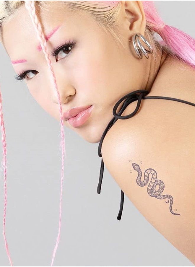 inkbox Inkbox Temporary Tattoos, Semi-Permanent Tattoo, One Premium Easy Long Lasting, Water-Resistant Temp Tattoo with For Now Ink - Lasts 1-2 Weeks, Kibosh, 5 x 2 in  - Image 1