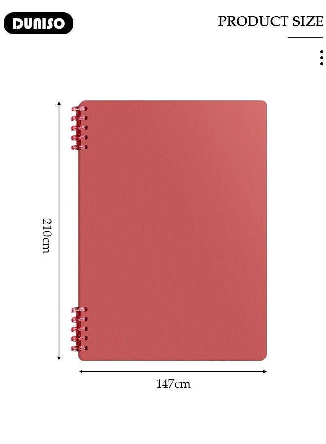 DUNISO A5 Binder Cover Notebook,Refillable Notebook Round Ring Binder with Stretch Buckle and Horizontal Core 60 Pieces, Waterproof and Durable Notebook Protector for School Home Office  - Image 4
