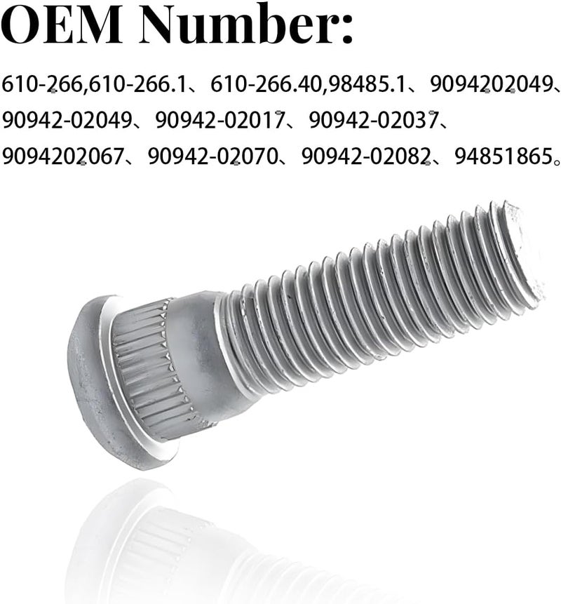BELOMI 5PCS M12x1.5 Wheel Studs - Image 3