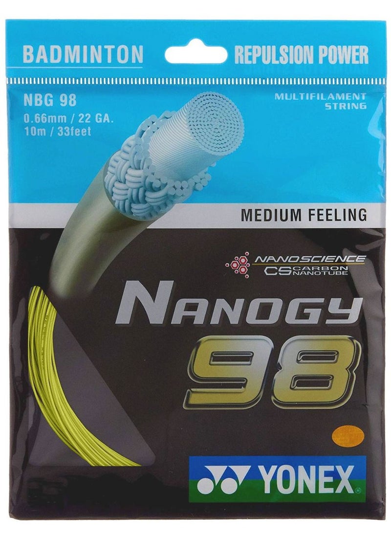 Yonex - Yonex Nanogy 98 Badminton String Yellow - Image 1