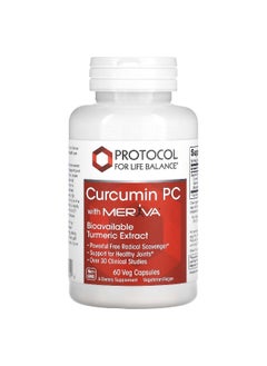 Protocol For Life Balance Protocol for Life Balance, Curcumin PC With Meriva, 500 mg, 60 Veg Capsules  - Image 1