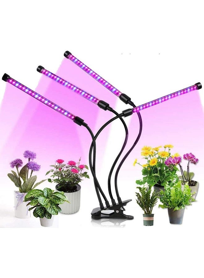 DUNISO Grow Light for Indoor Plants,4 Head 80 LED Plant Grow Lights with Red Blue Spectrum,9 Dimmable Levels, 3 9 12H Timer, Adjustable Gooseneck, 3 Switch Modes  - Image 1