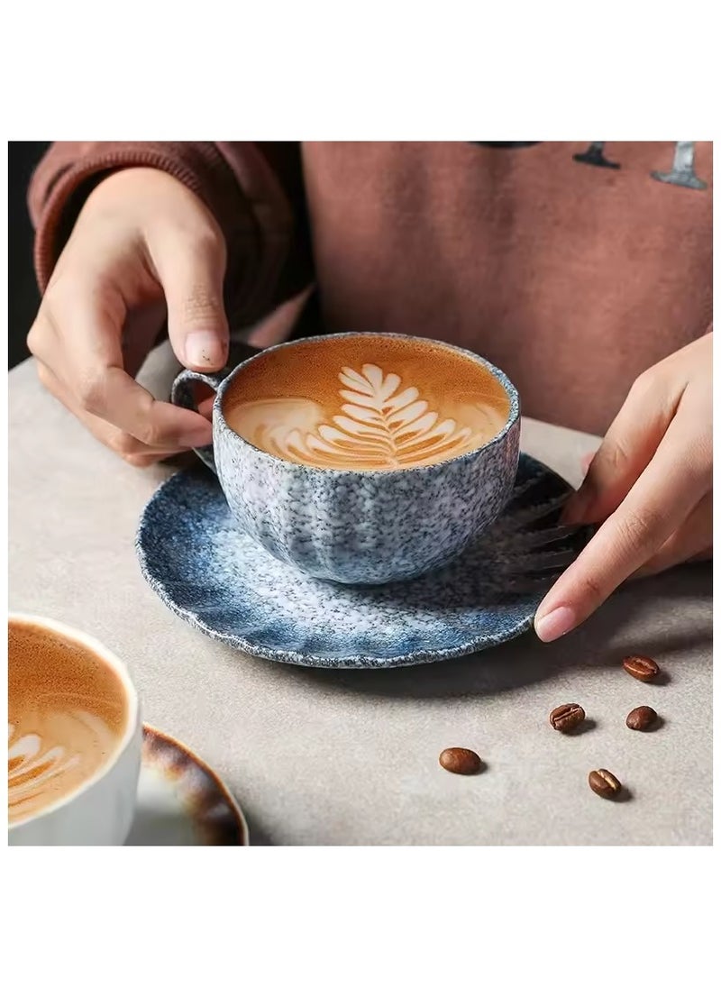 Generic - Blue-gray ceramic cup and saucer with an elegant and practical design. - Image 1