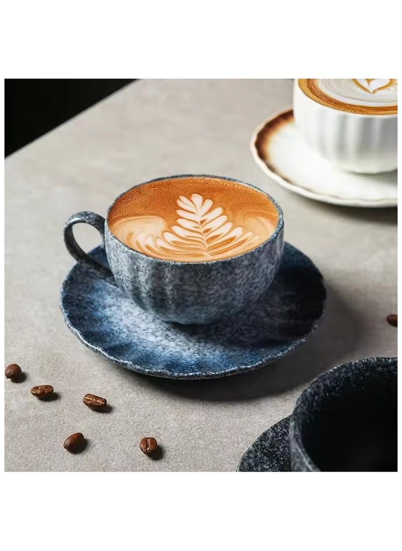 Generic - Blue-gray ceramic cup and saucer with an elegant and practical design. - Image 1