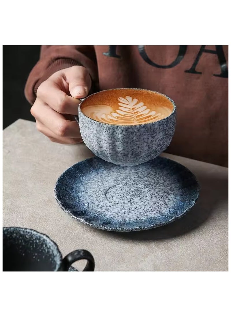 Generic - Blue-gray ceramic cup and saucer with an elegant and practical design. - Image 1